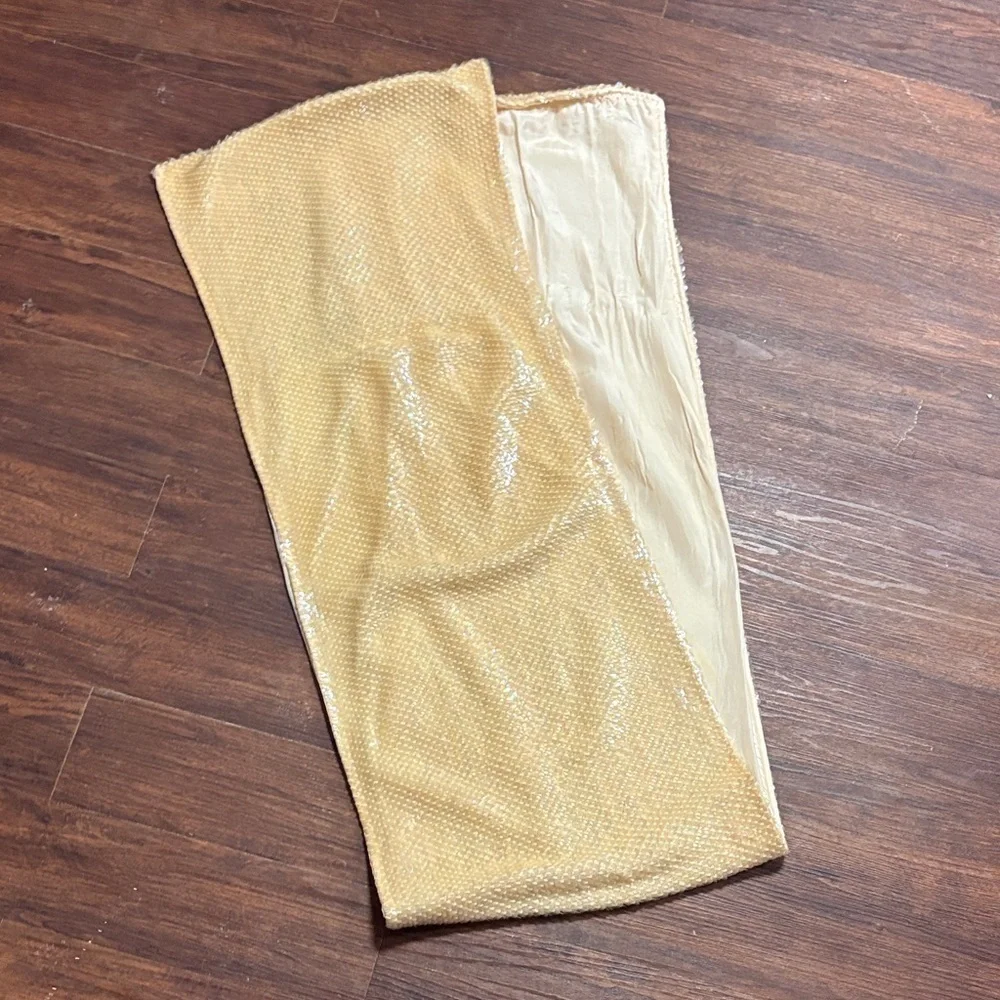50s Cream Sequin Shawl/Scarf